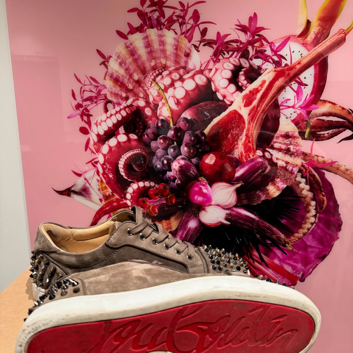 Bruna Louboutin sneakers med nitar - 2