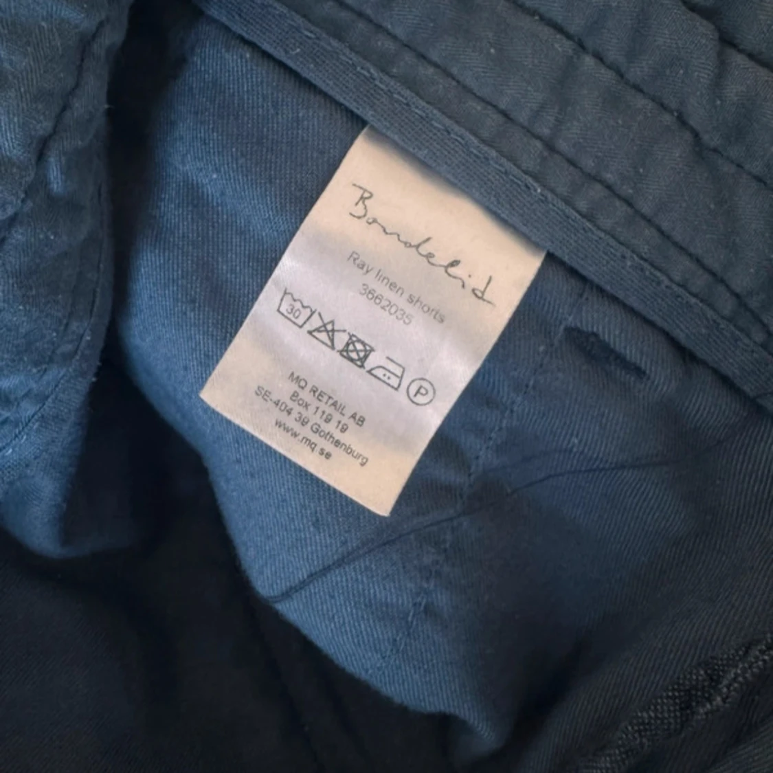 Blåa linneshorts från Bondelid - 4