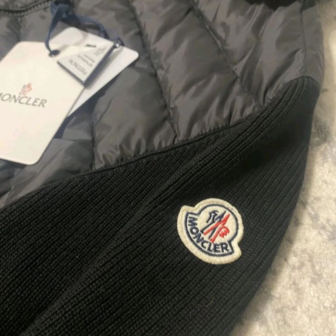 Svart quiltad cardiganjacka Moncler - 2