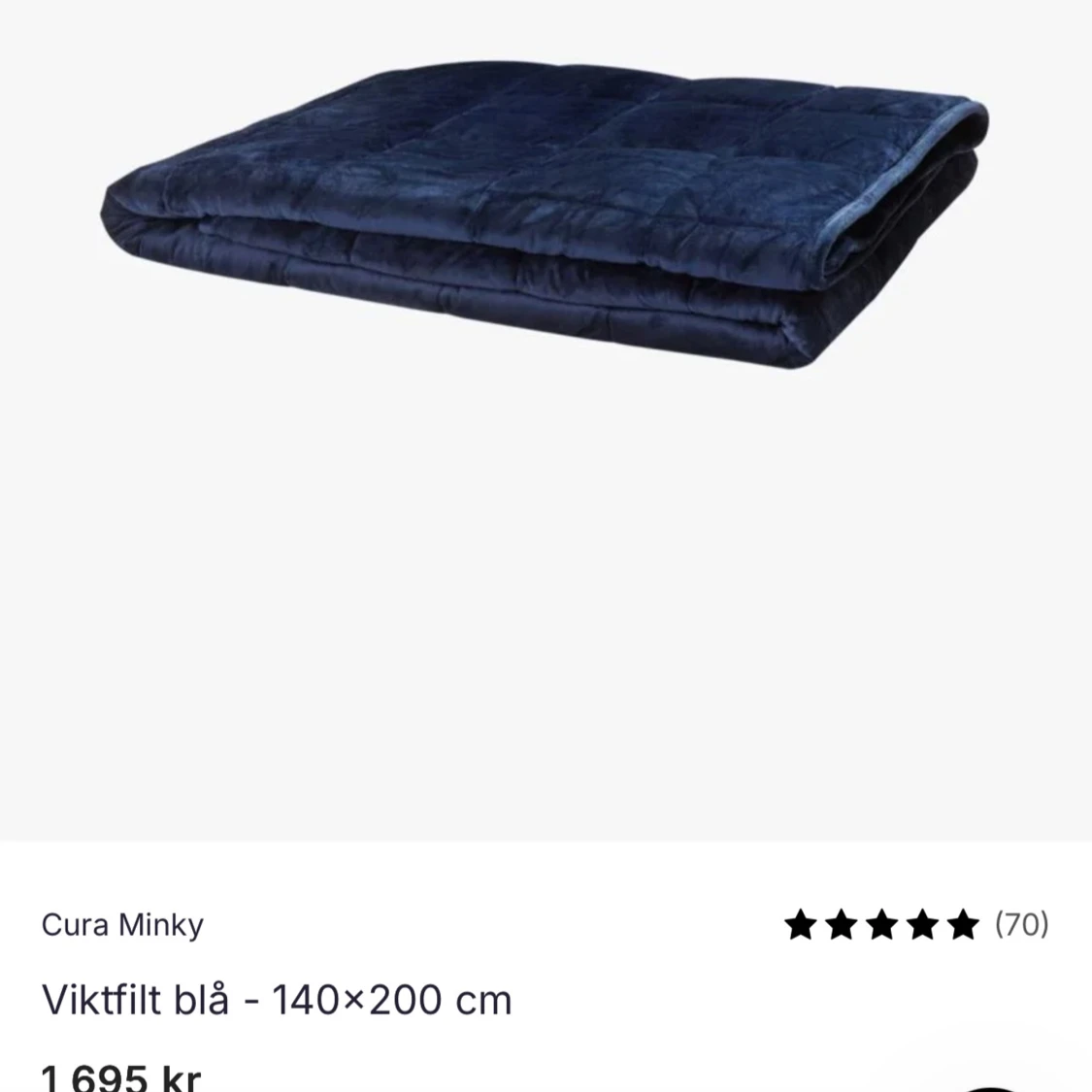 Cura Minky Viktfilt 140x200cm 6kg