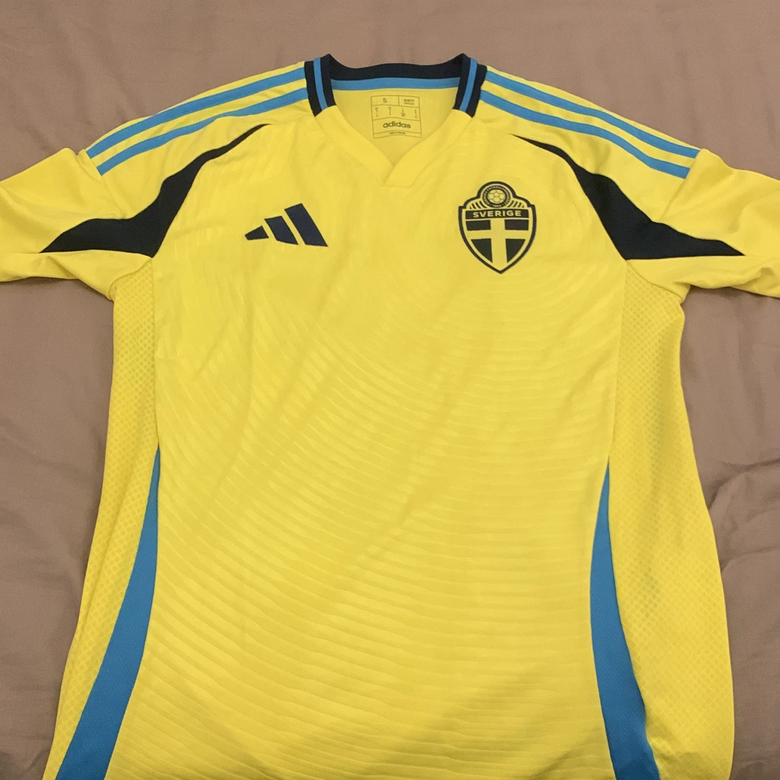 Svensk landslagströja Adidas gul Size s