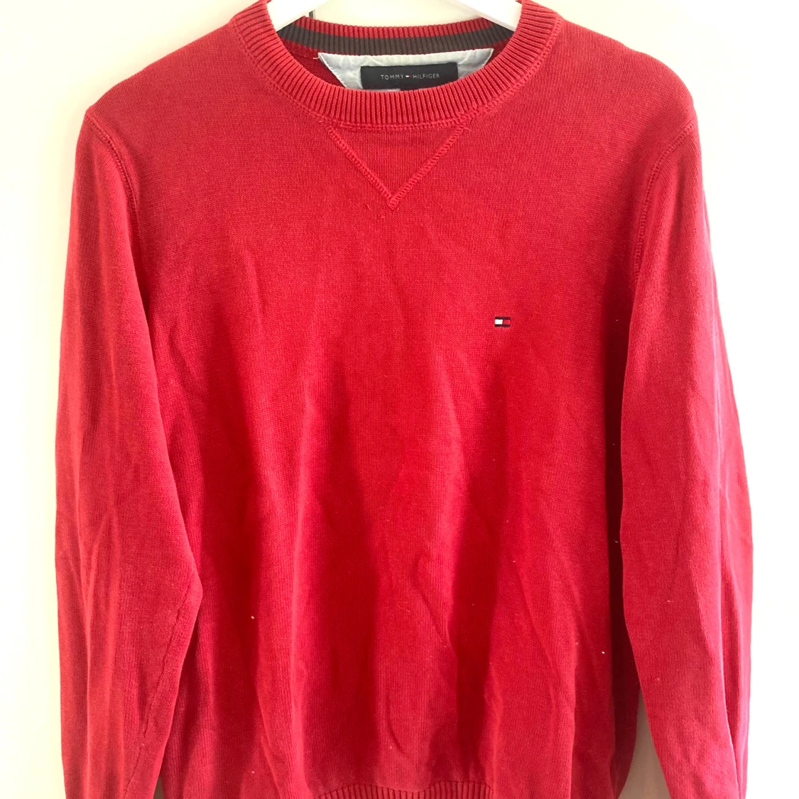 Röd stickad tröja Tommy Hilfiger S