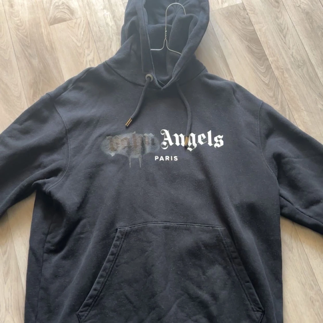 Svart Palm Angels hoodie med tryck