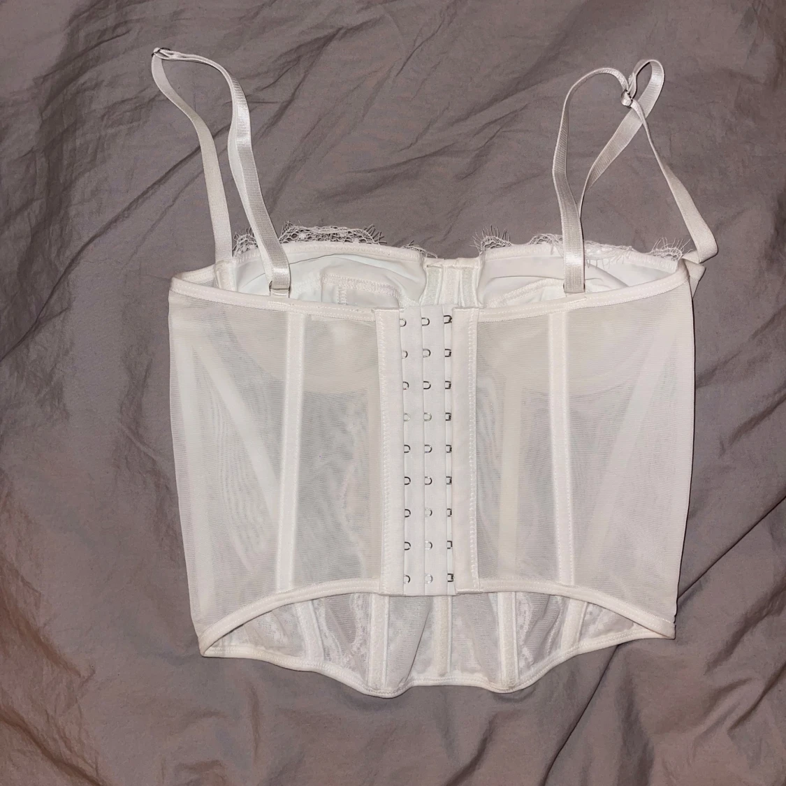 Vit spets corset  - 1