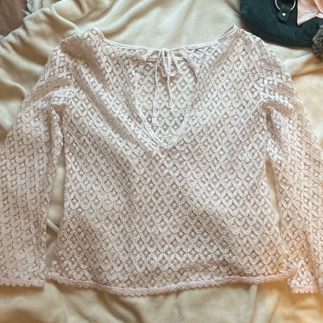 Spets mesh tröja - 2