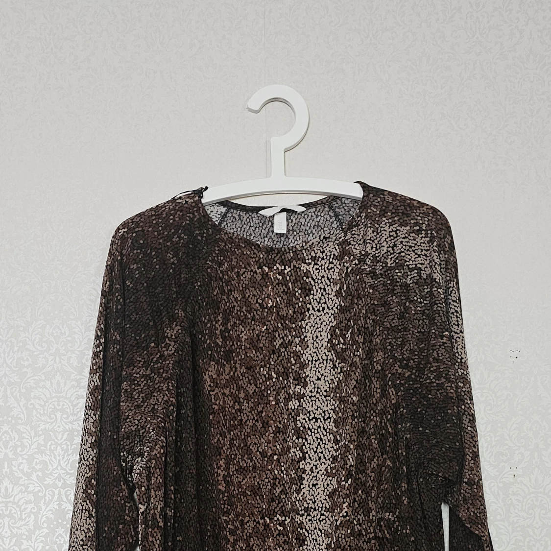 Brun leopardmönstrad klänning XL - 2