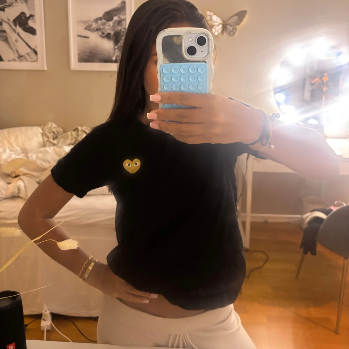 Svart Comme des Garçons t-shirt med hjärta - 2