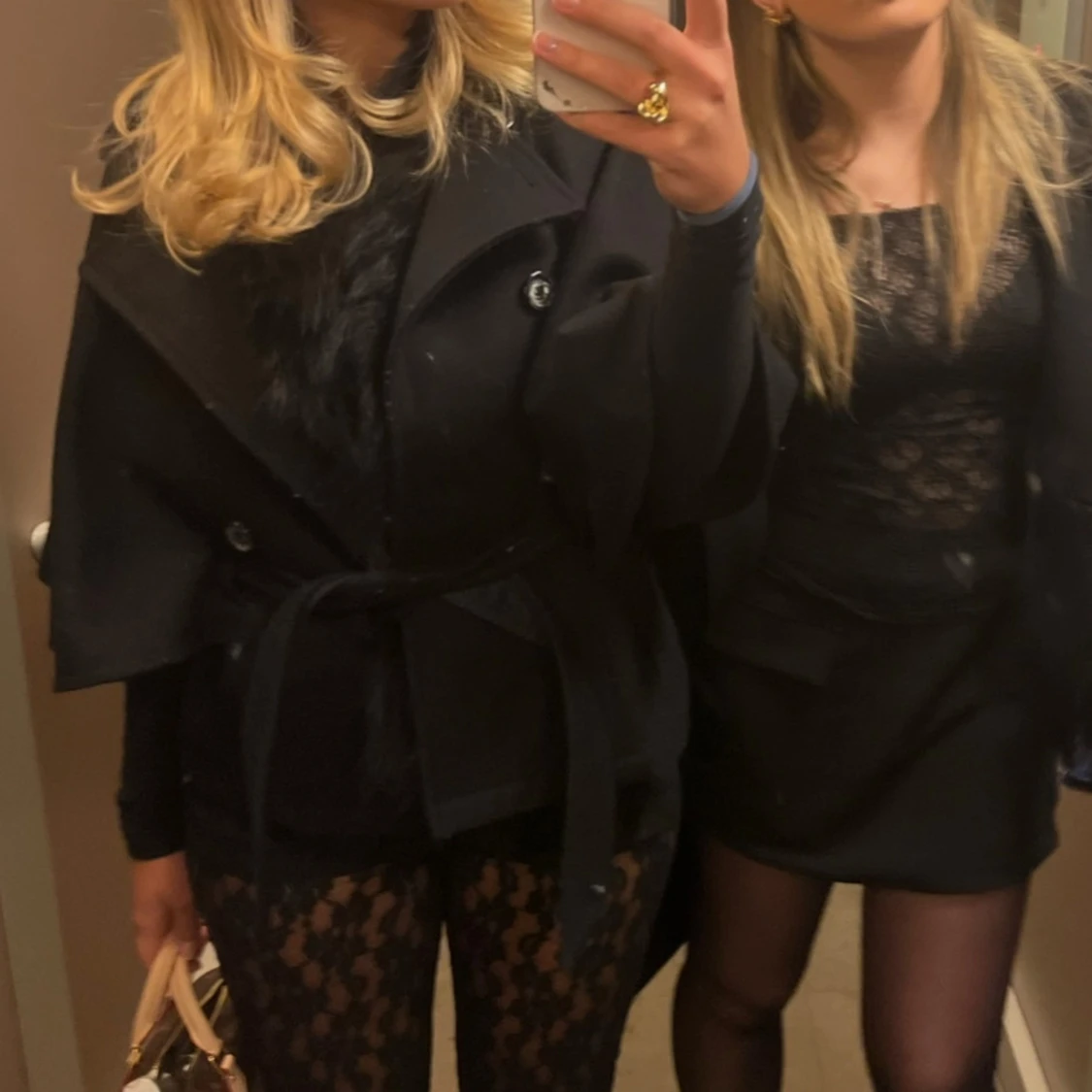  poncho kappa svart - 1