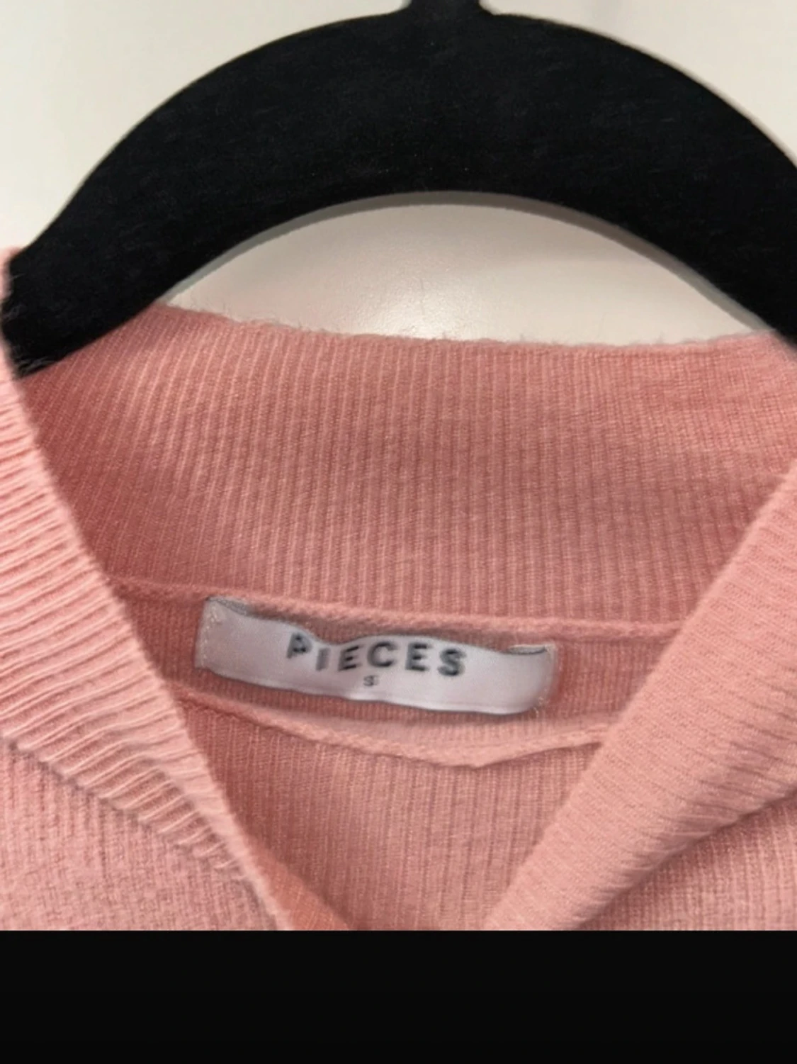 Ljusrosa stickad tröja från Pieces - 2
