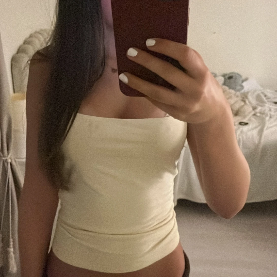 (GUL) Tröja med square neck från gina