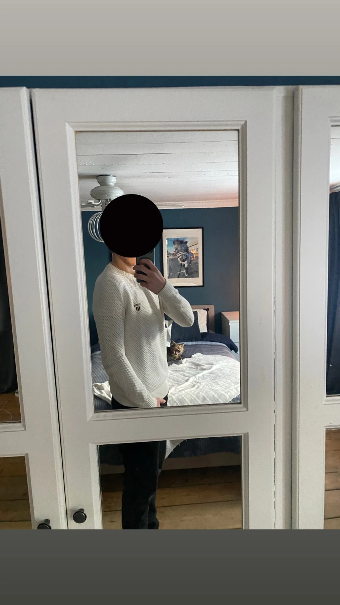 Vit stickad tröja från Morris - 1