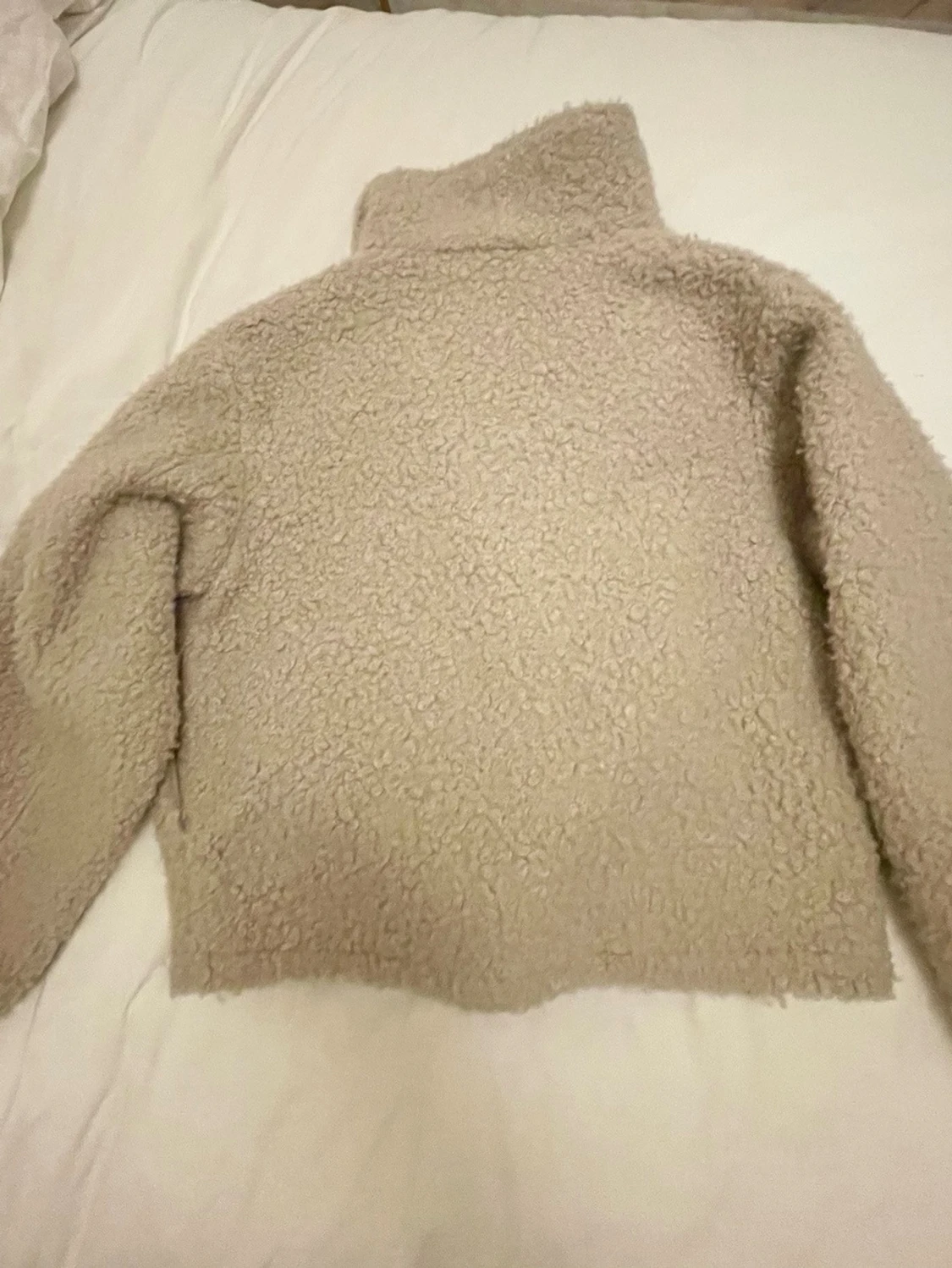 Beige teddyjacka  - 5