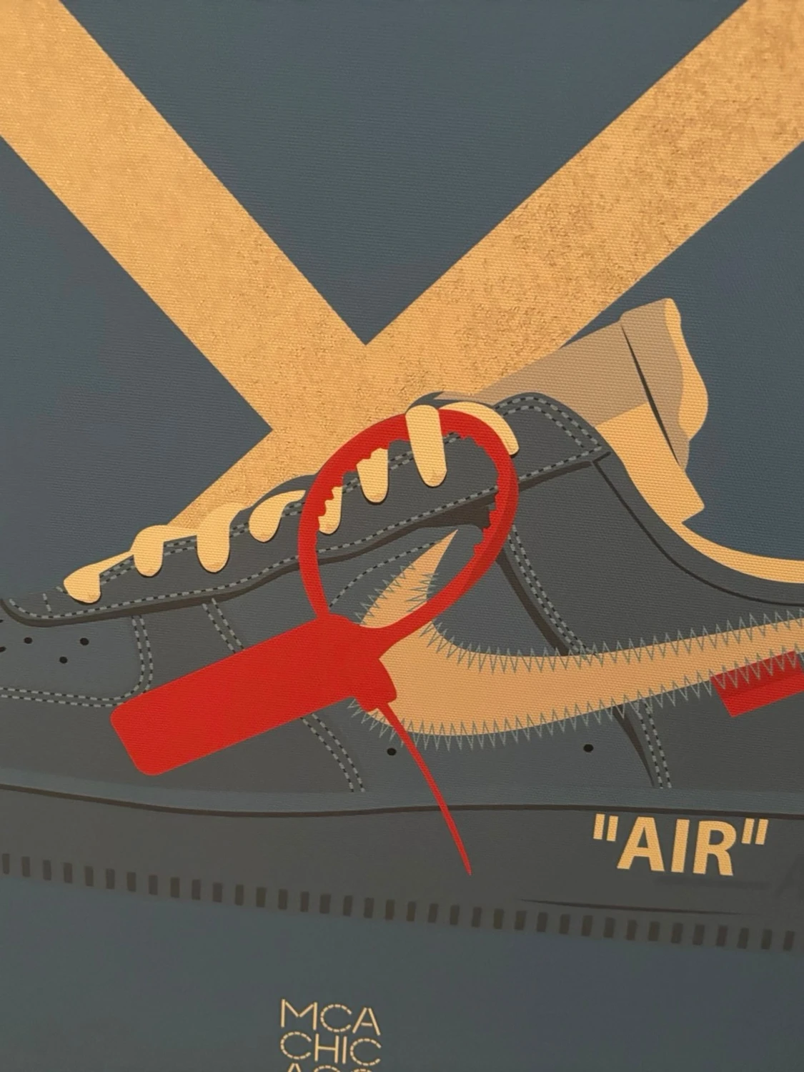 Blå poster Off-White x Nike Air Force 1 - 3