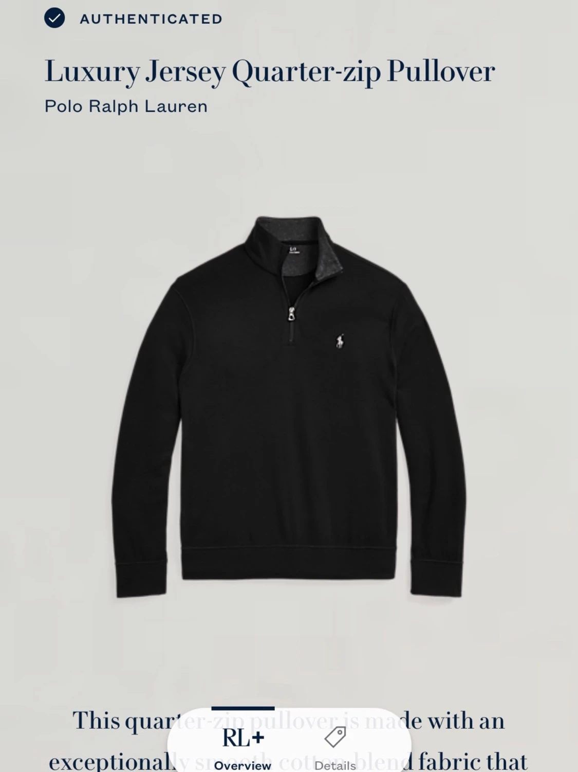 Svart half zip quarterzip tröja Polo Ralph Lauren - 4