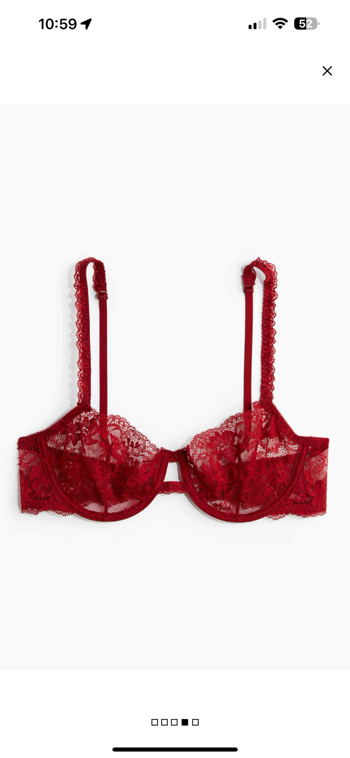 Röd spets BH