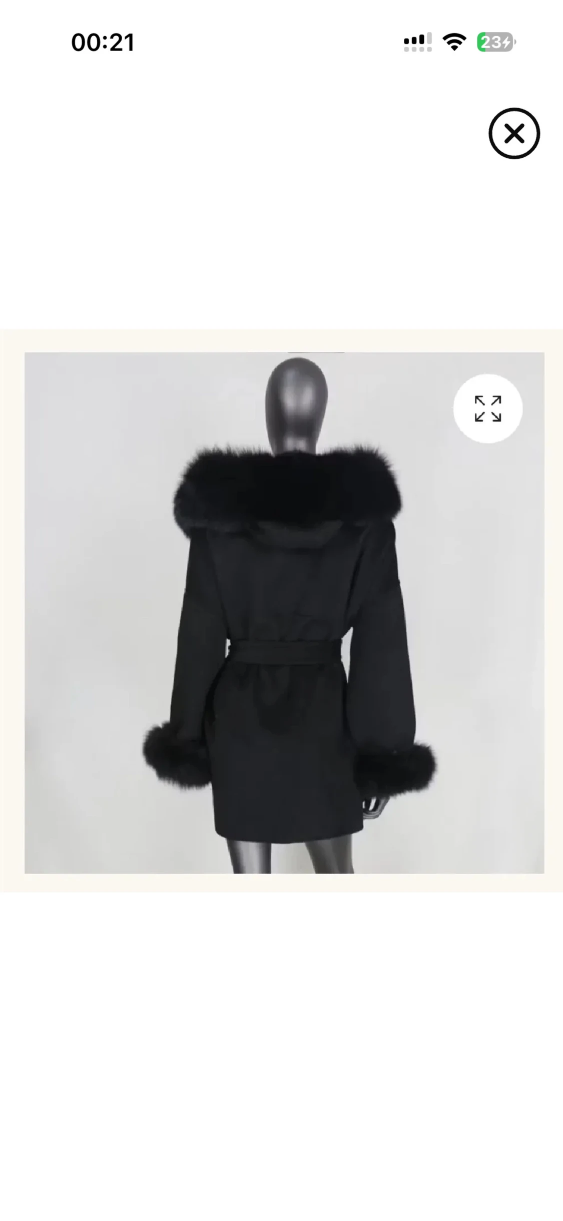 Svart pälskappa - 4