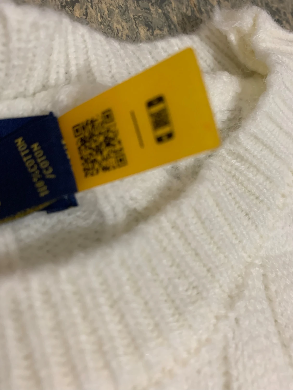 Vit kabelstickad tröja Polo Ralph Lauren - 5