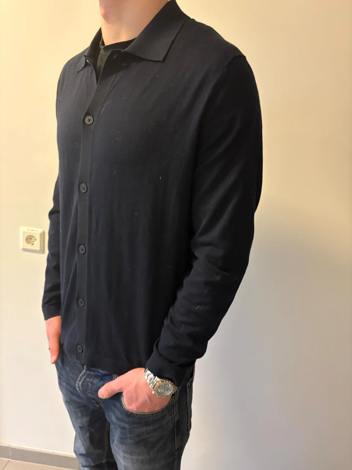 Mörkblå cardigan från Massimo dutti - 1