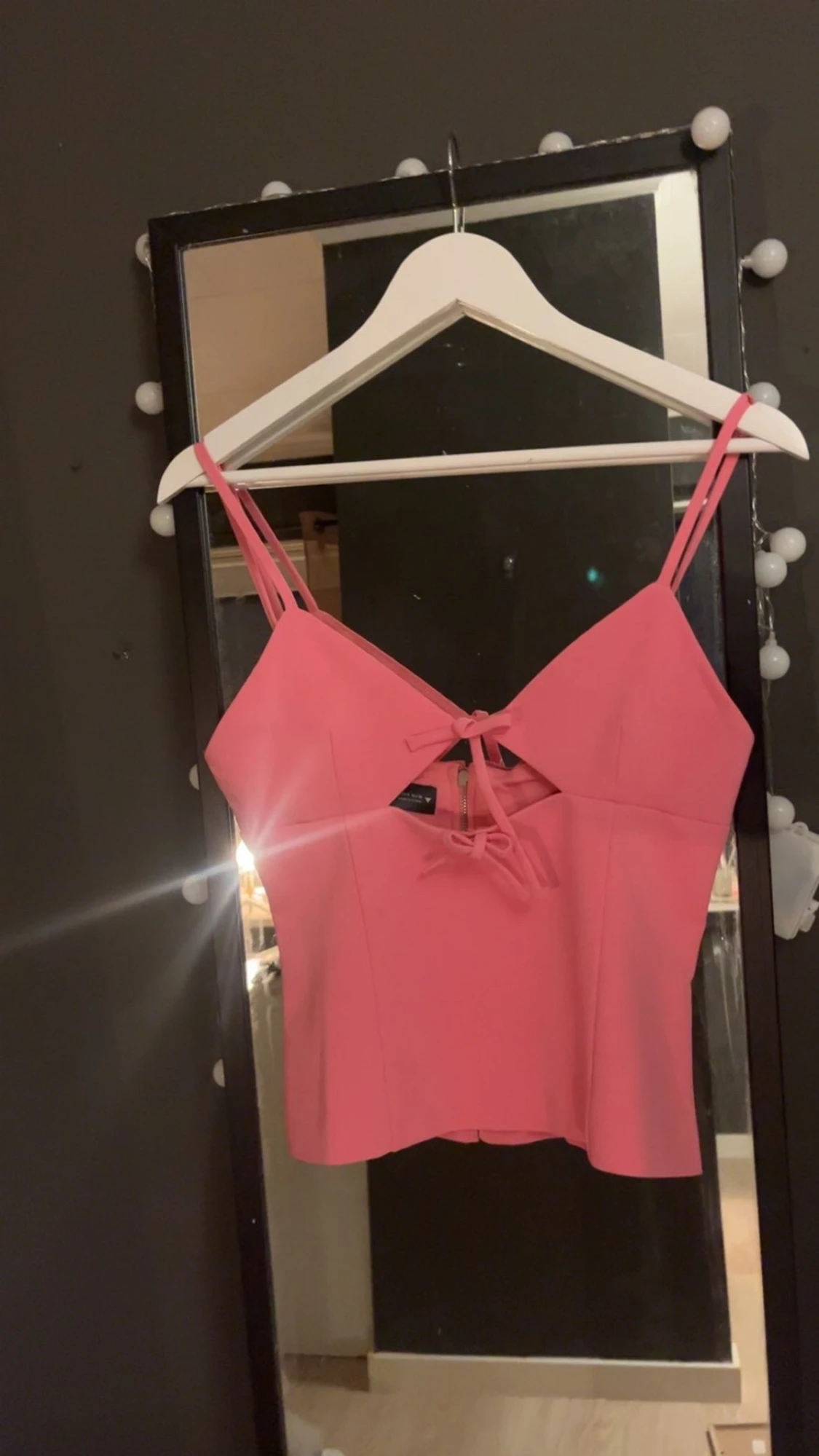 Rosa korsett-topp med rosetter - 1