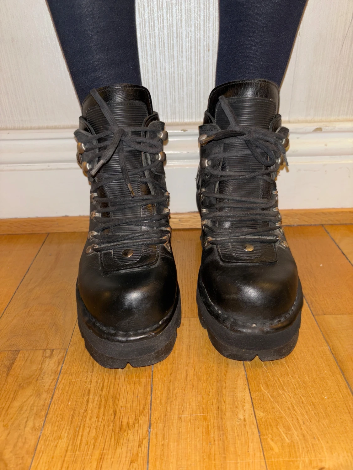 New Rock Planet kängor – svart läder – strl 37  - 3