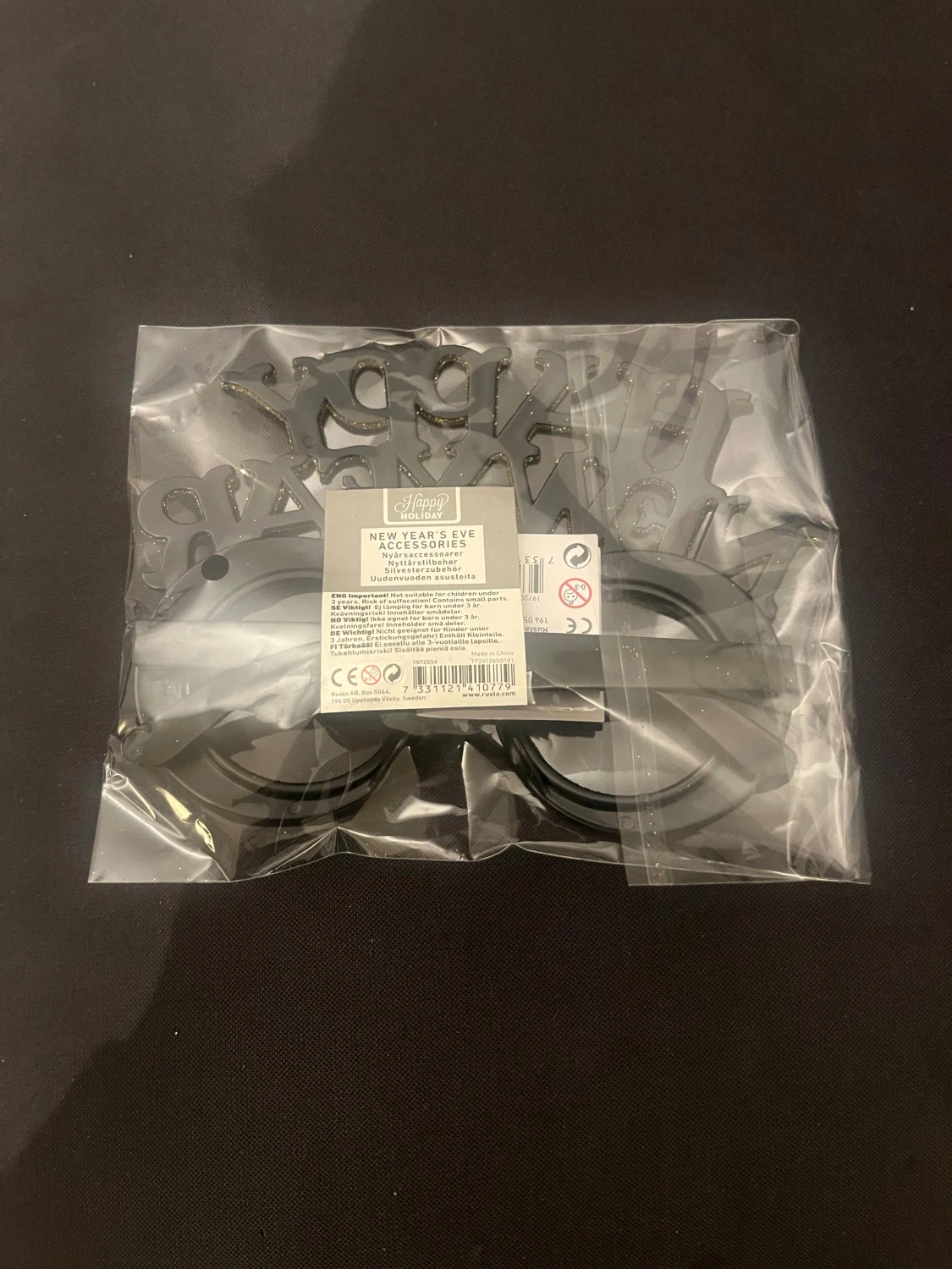 Happy New Year glasögon glitter - 1