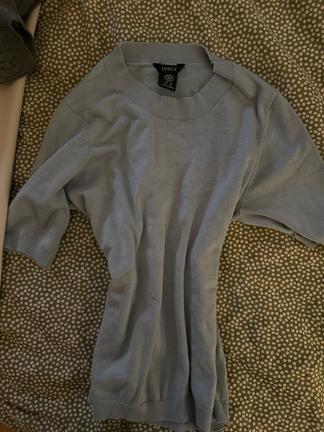 Ljusblå stickad topp från Lindex XS - 1