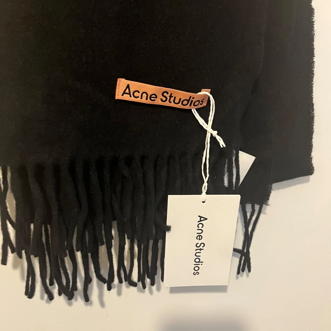 Acne Studios Ny 200x45 cm svart 100% ull halsduk scarf ny med etikett - 2
