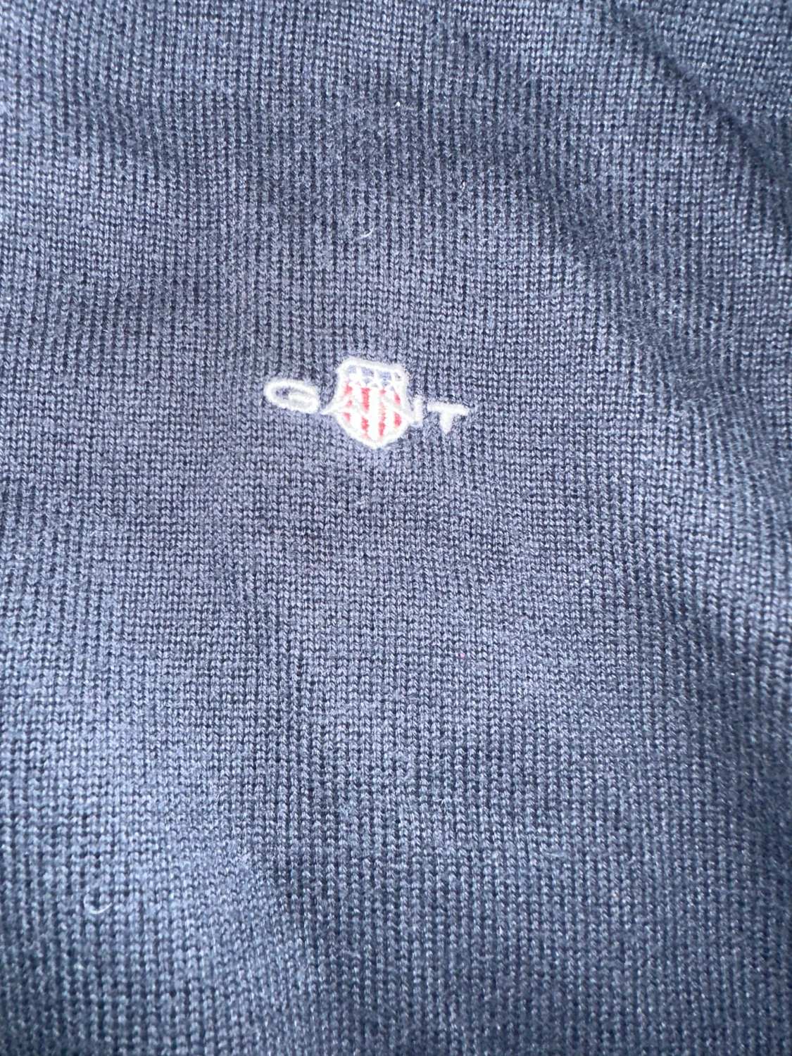 Svart stickad half zip tröja från GANT - 1