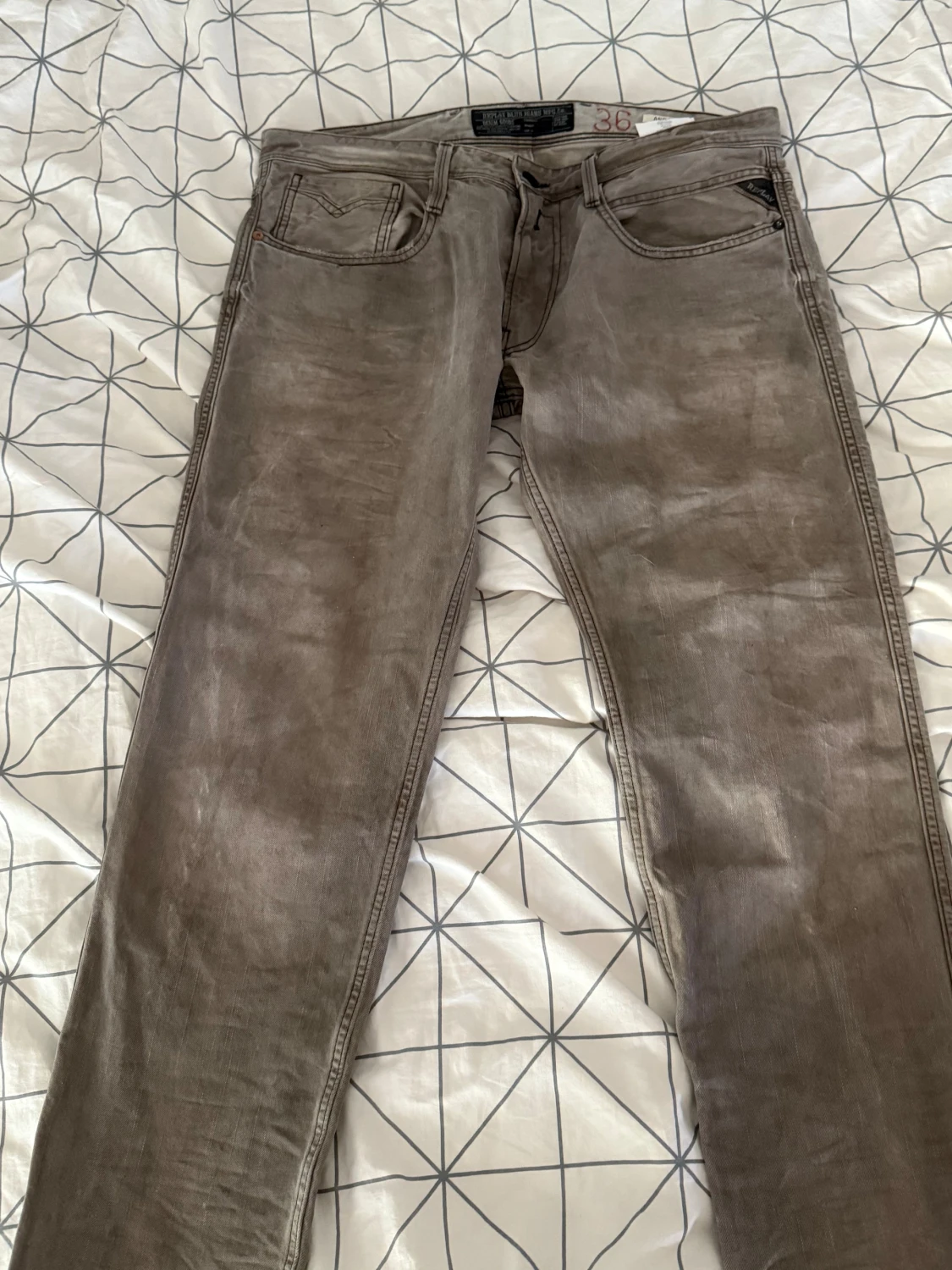 Replay 550 jeans i grått, stl 36/32 - 2