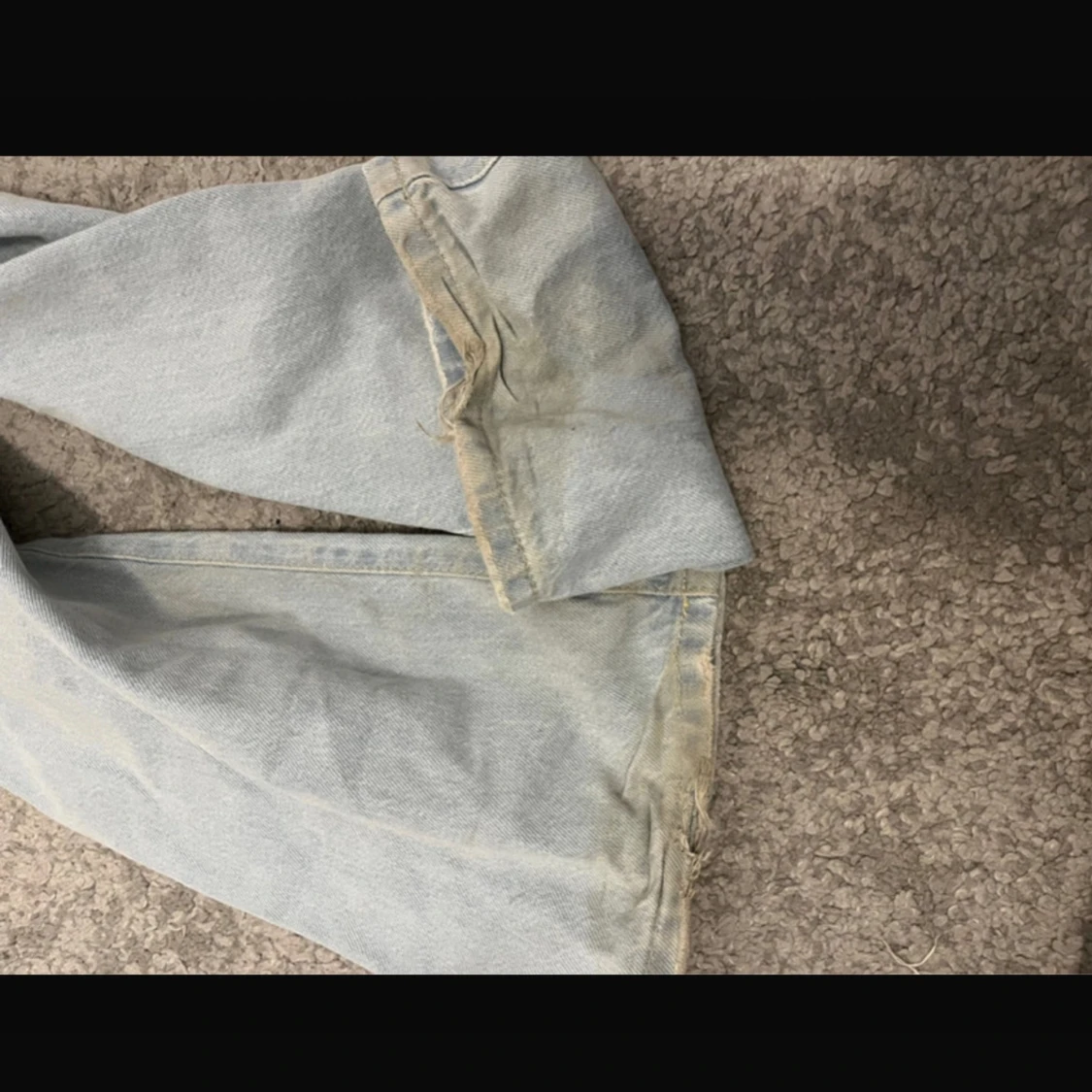 Ljusblå low waist straight jeans - 2