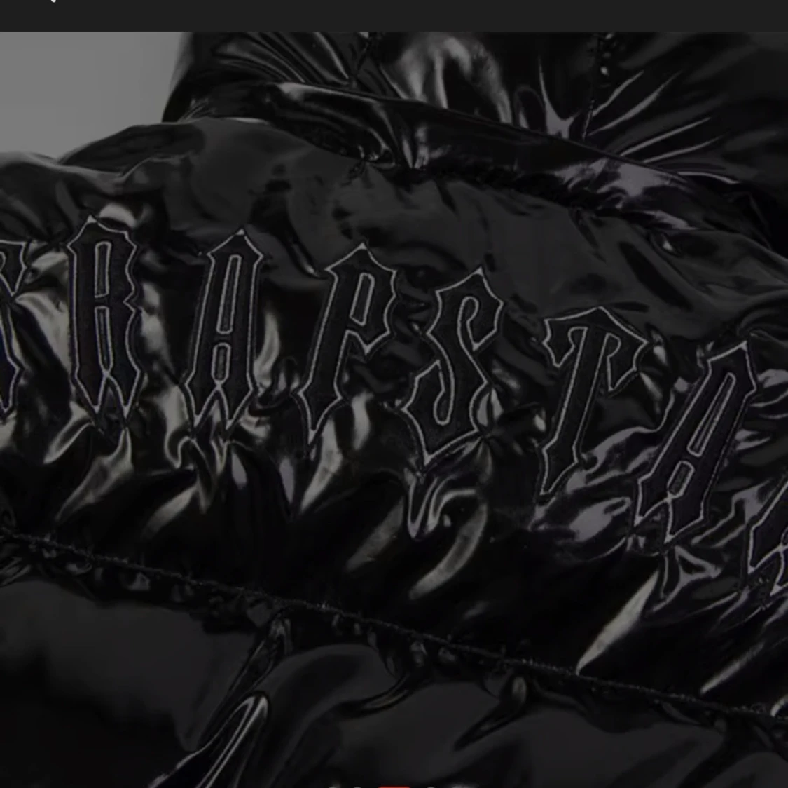 Helt ny svart Trapstar pufferjacka med huva - 2