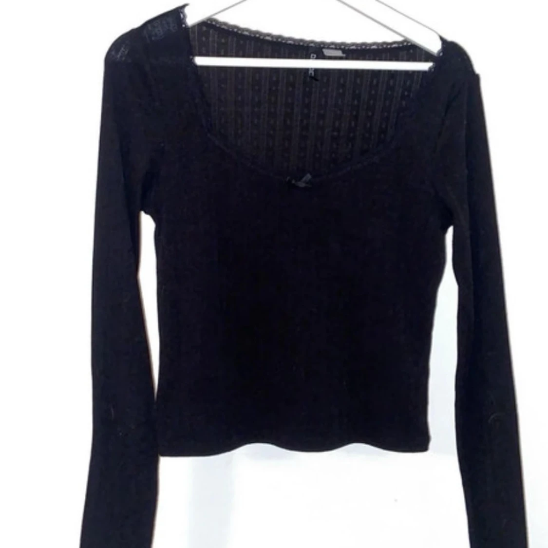 Svart långärmad blus från hm