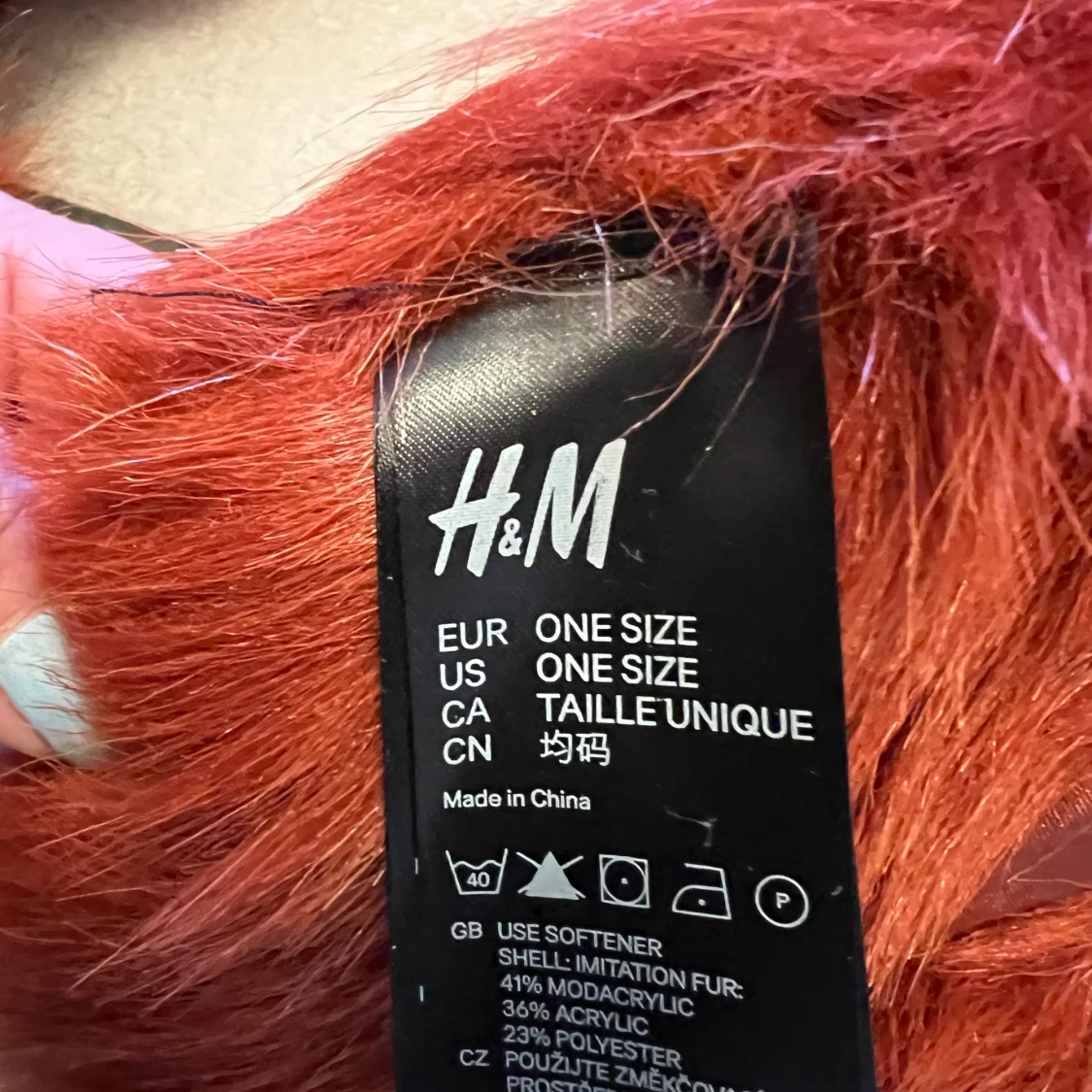 Rostbrun fluffig halsduk från H&M - 3