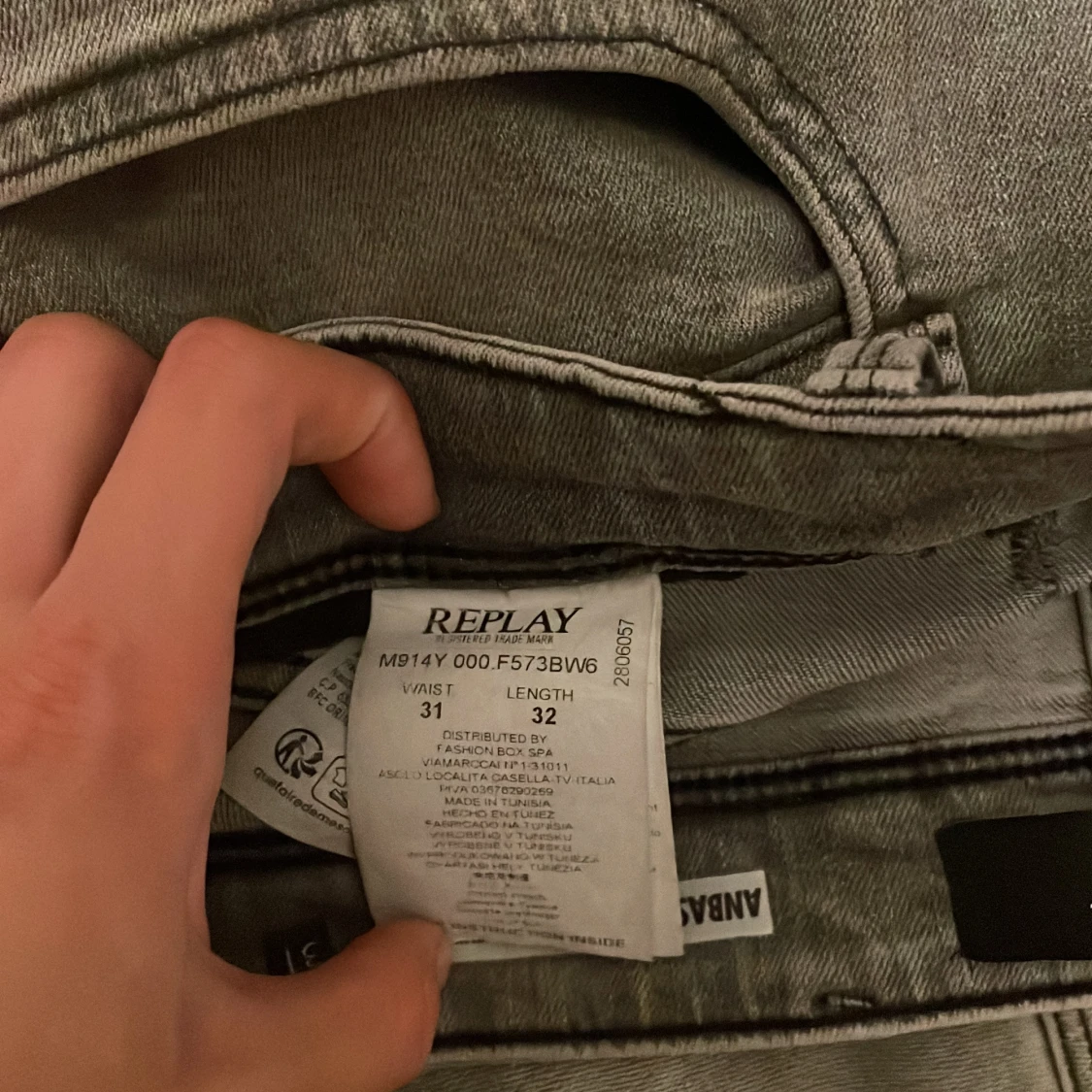 Replay Anbass grå slim jeans - 4