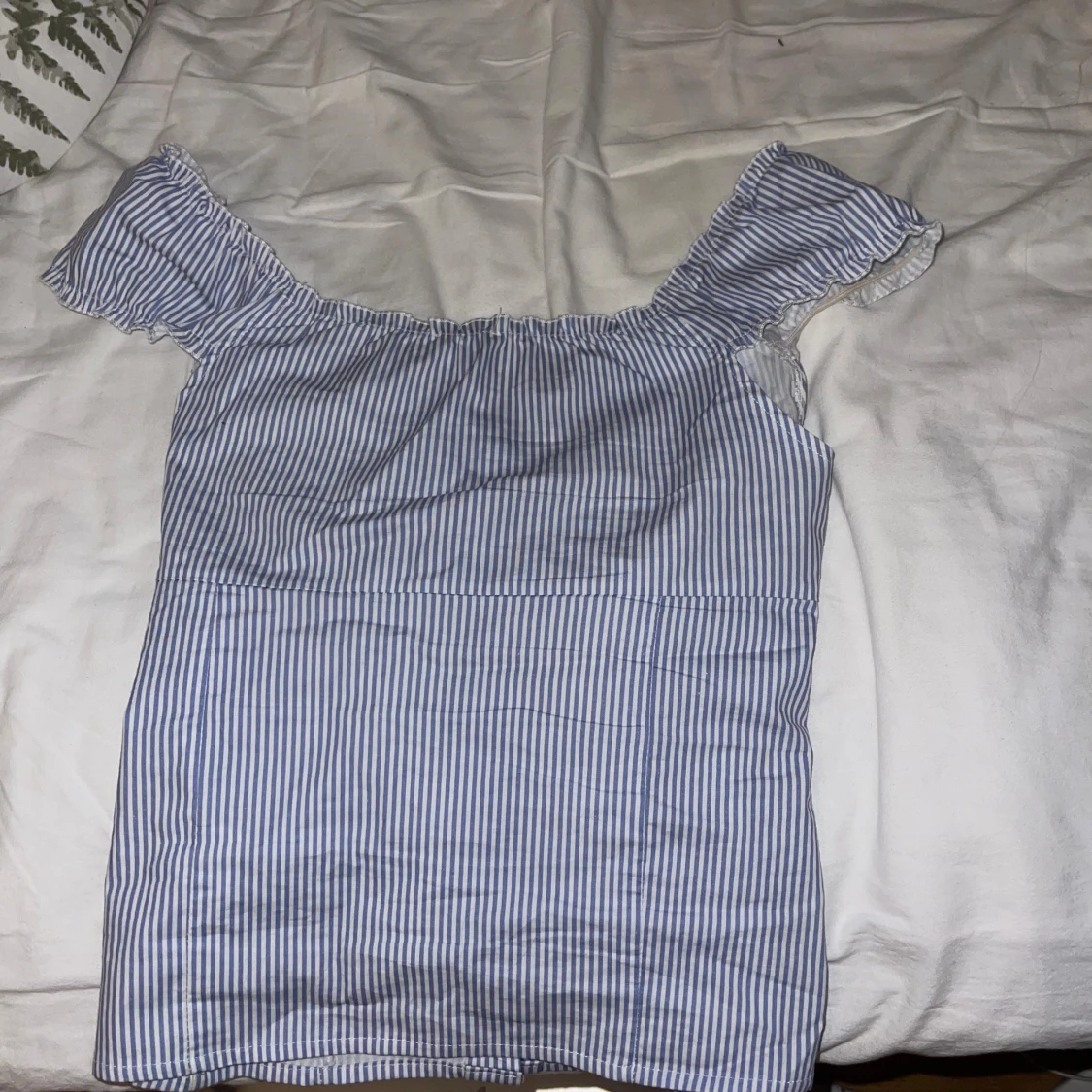 Blårandig blus från Subdued