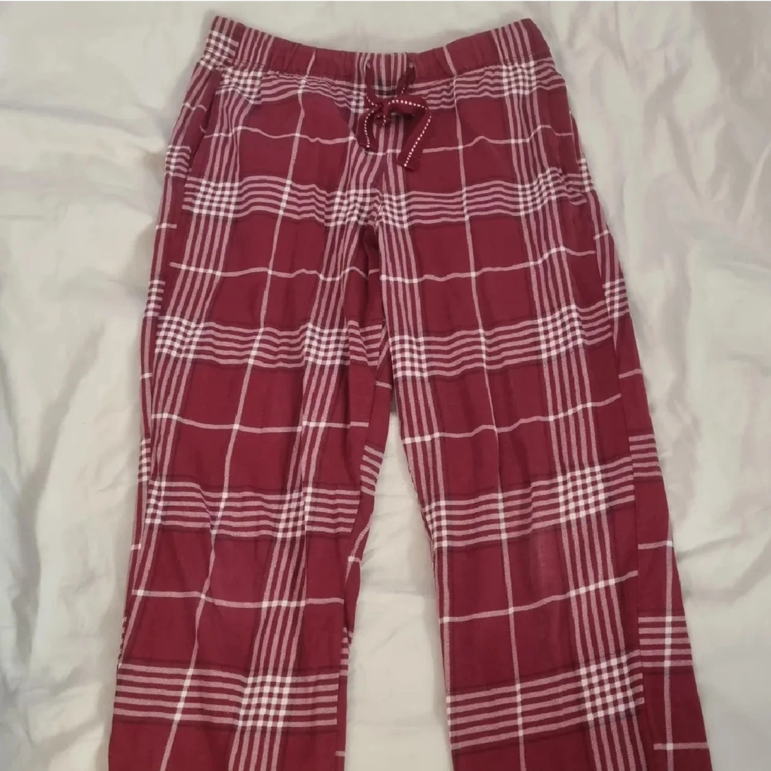 Röd-rutiga mjukisbyxor Kappahl XS