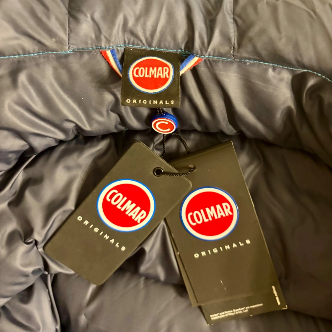 Blå Colmar pufferjacka med huva - 2