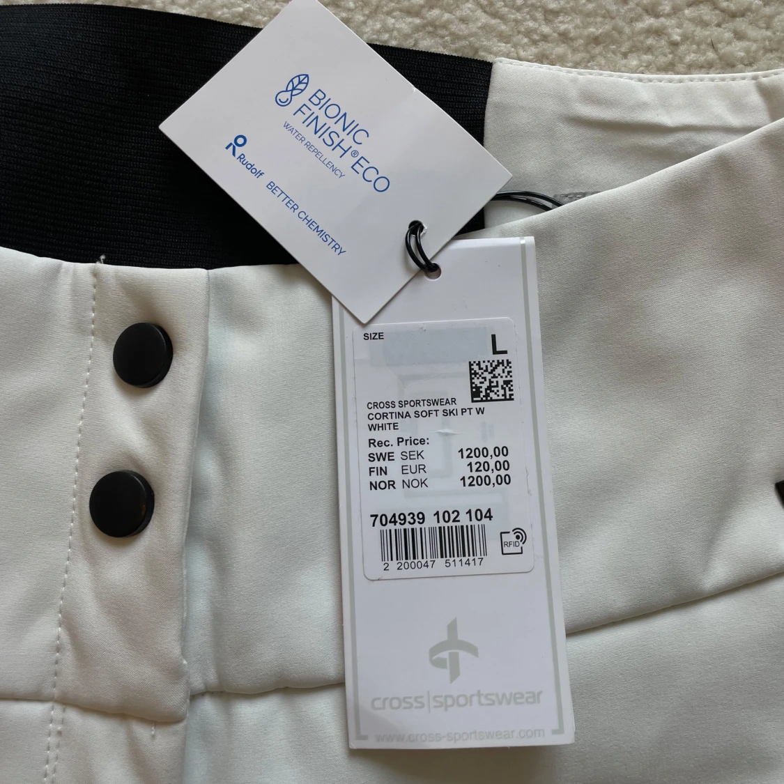 Vita täckbyxor från Cross Sportswear - 1