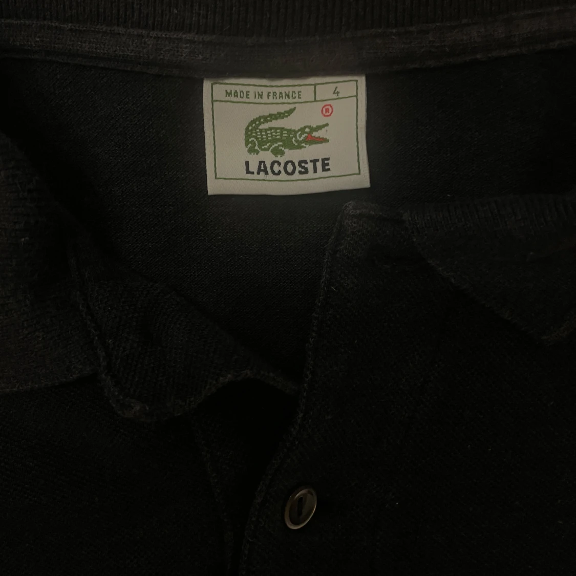 Svart/grå långärmad pikétröja Lacoste - 1