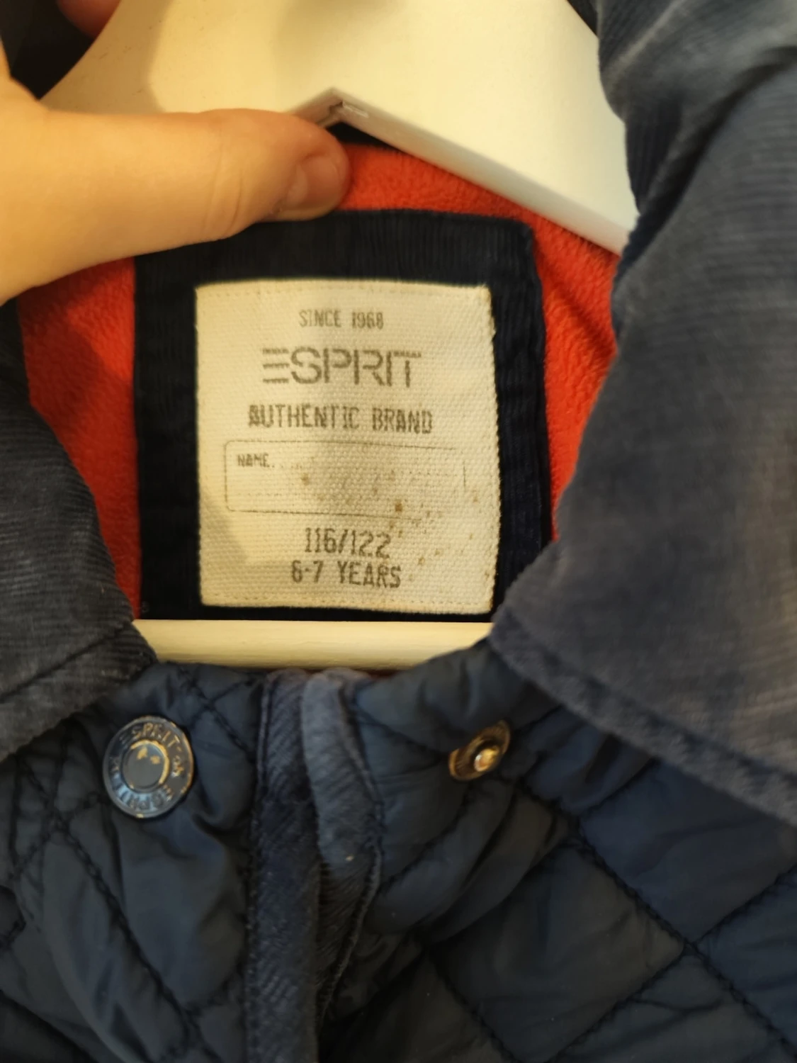 Blå quiltad jacka från Esprit 116/122 - 1