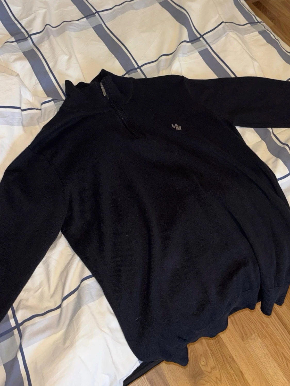 Mörkblå quarter zip tröja Polo Assn - 1