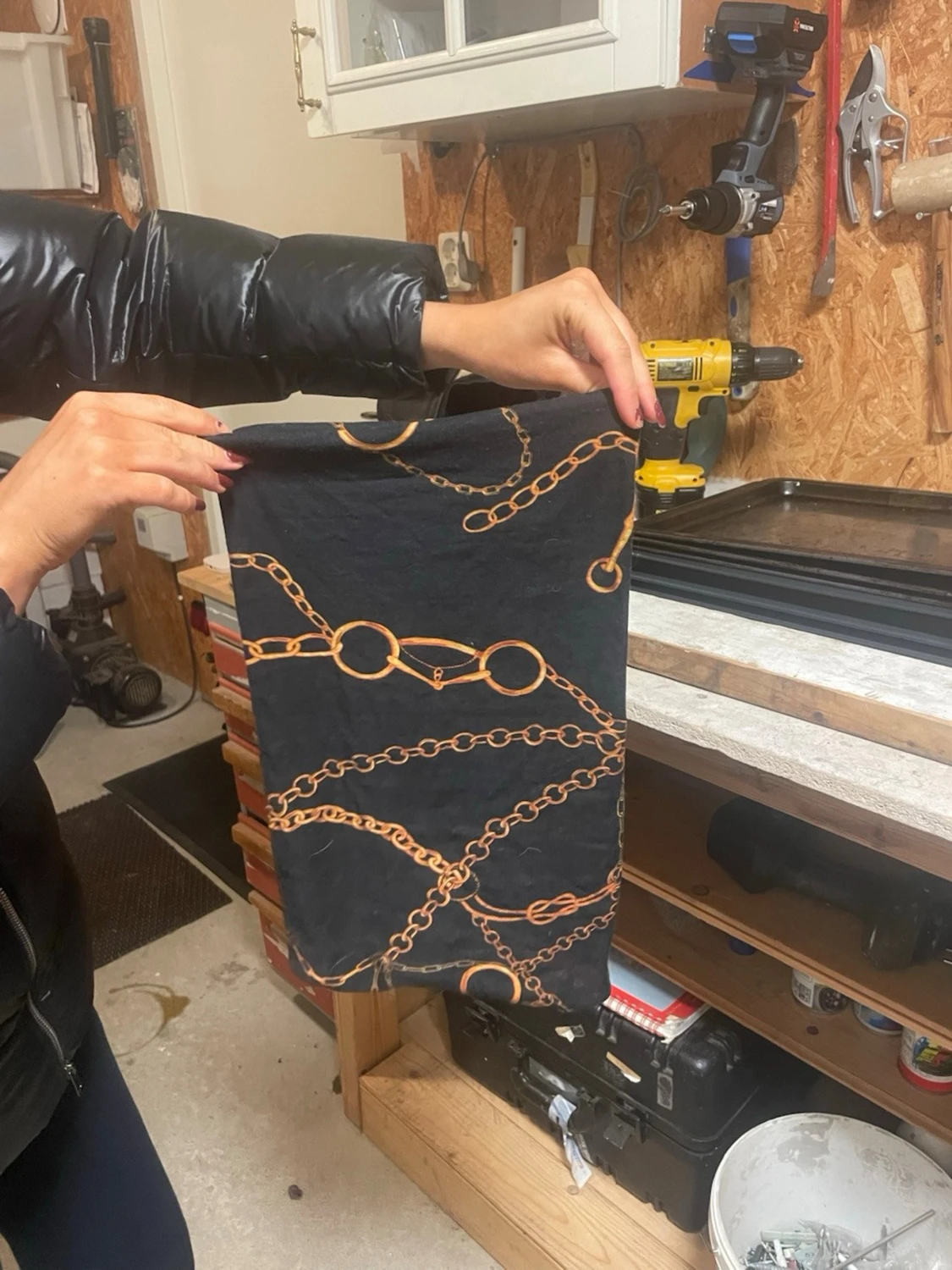 Buff med kedjemönster - 1