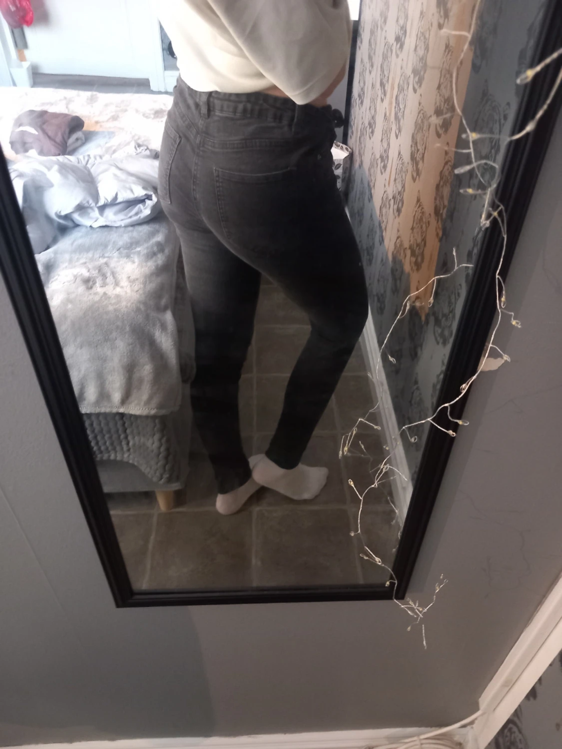 Svarta skinny jeans från LAB Industries(Lindex) - 1