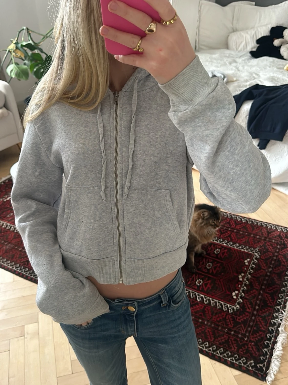 Grå zip-up  - 1
