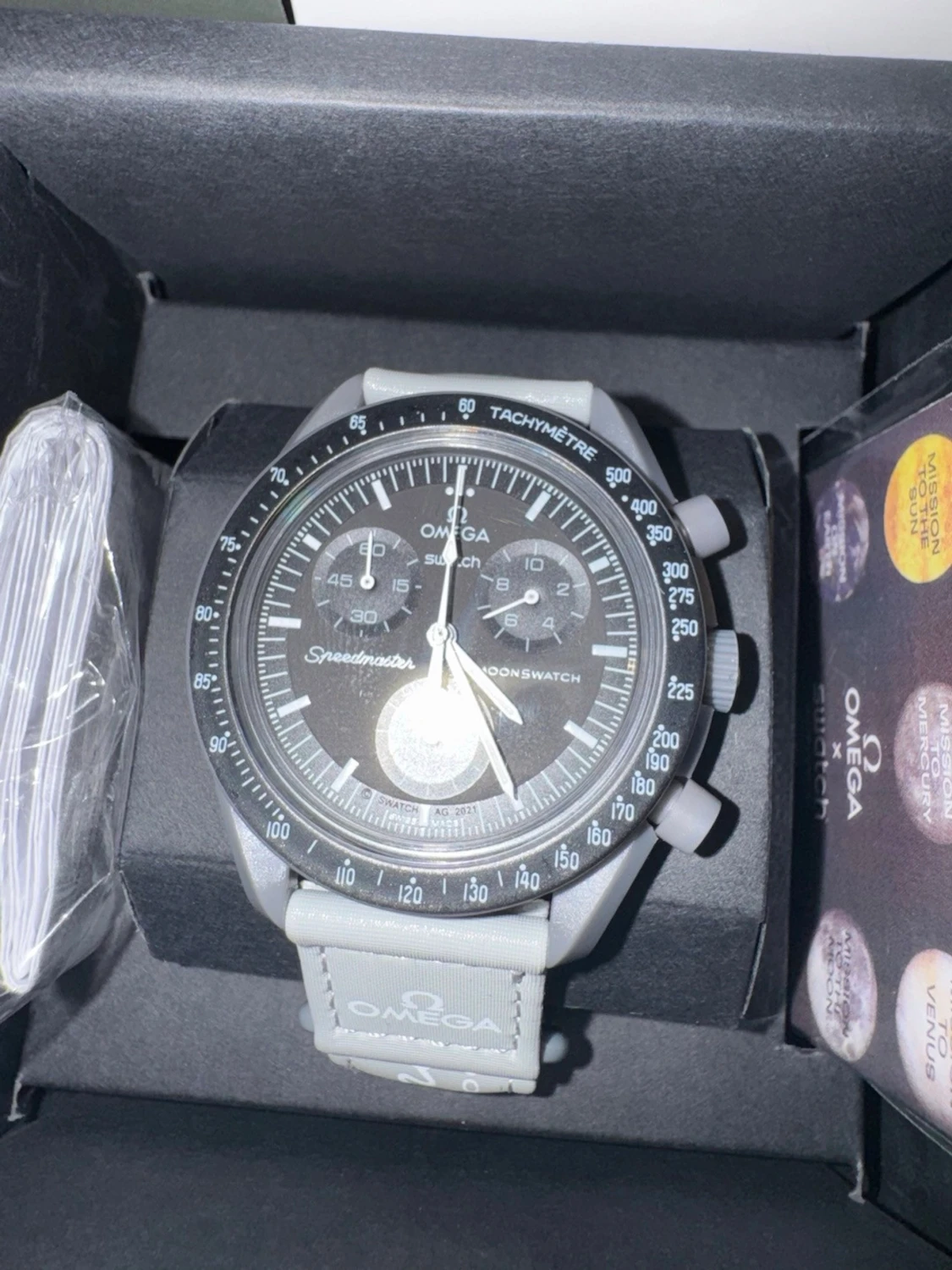 Omega Swatch Mission to Mercury Moonswatch + Box - 1
