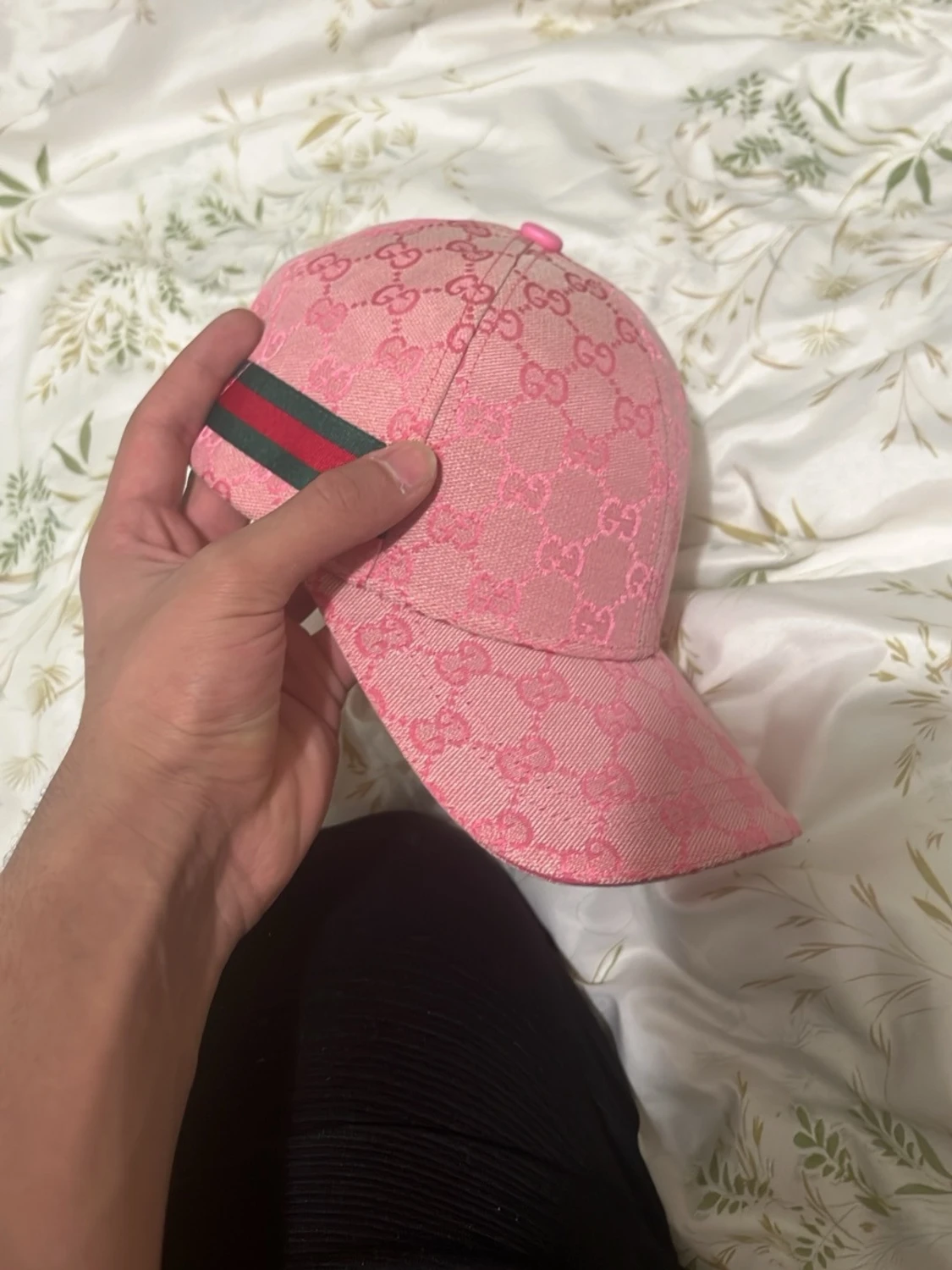 Rosa Gucci keps med monogram - 2