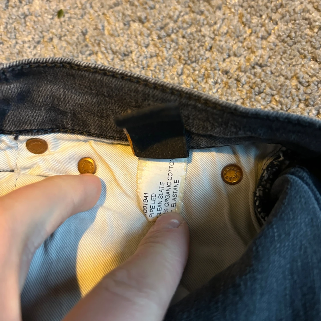 Mörkgrå jeans från Nudie Jeans, W27 L34 - 3