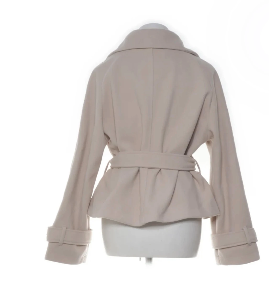 Nelly Jacka Beige omlottjacka med bälte - 1