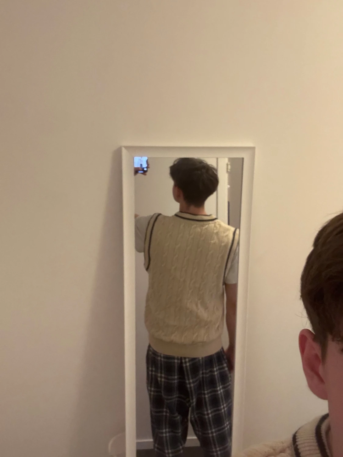 Vit kabelstickad väst från Henri Lloyd - 3