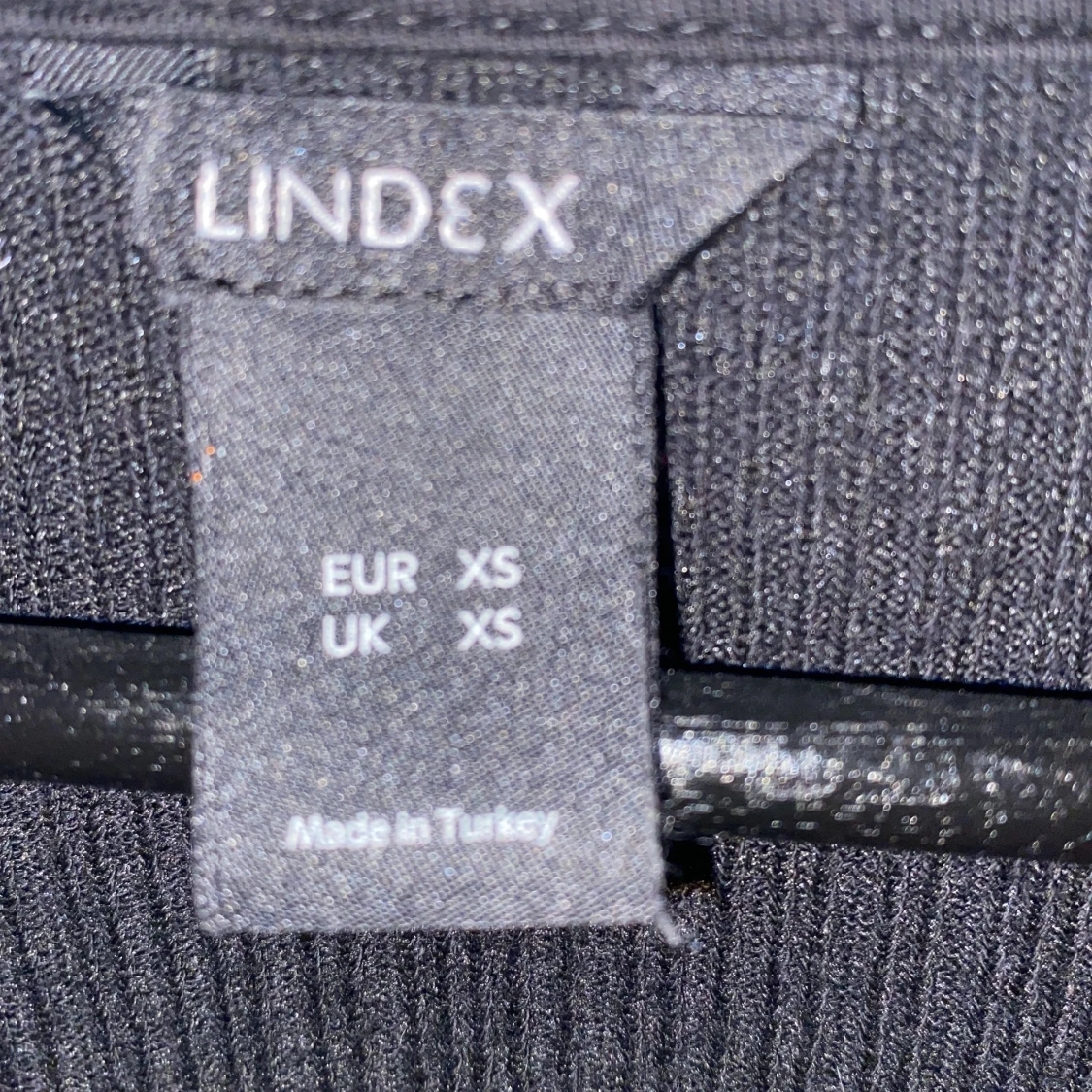 Svart ribbad långärmad topp Lindex XS - 2